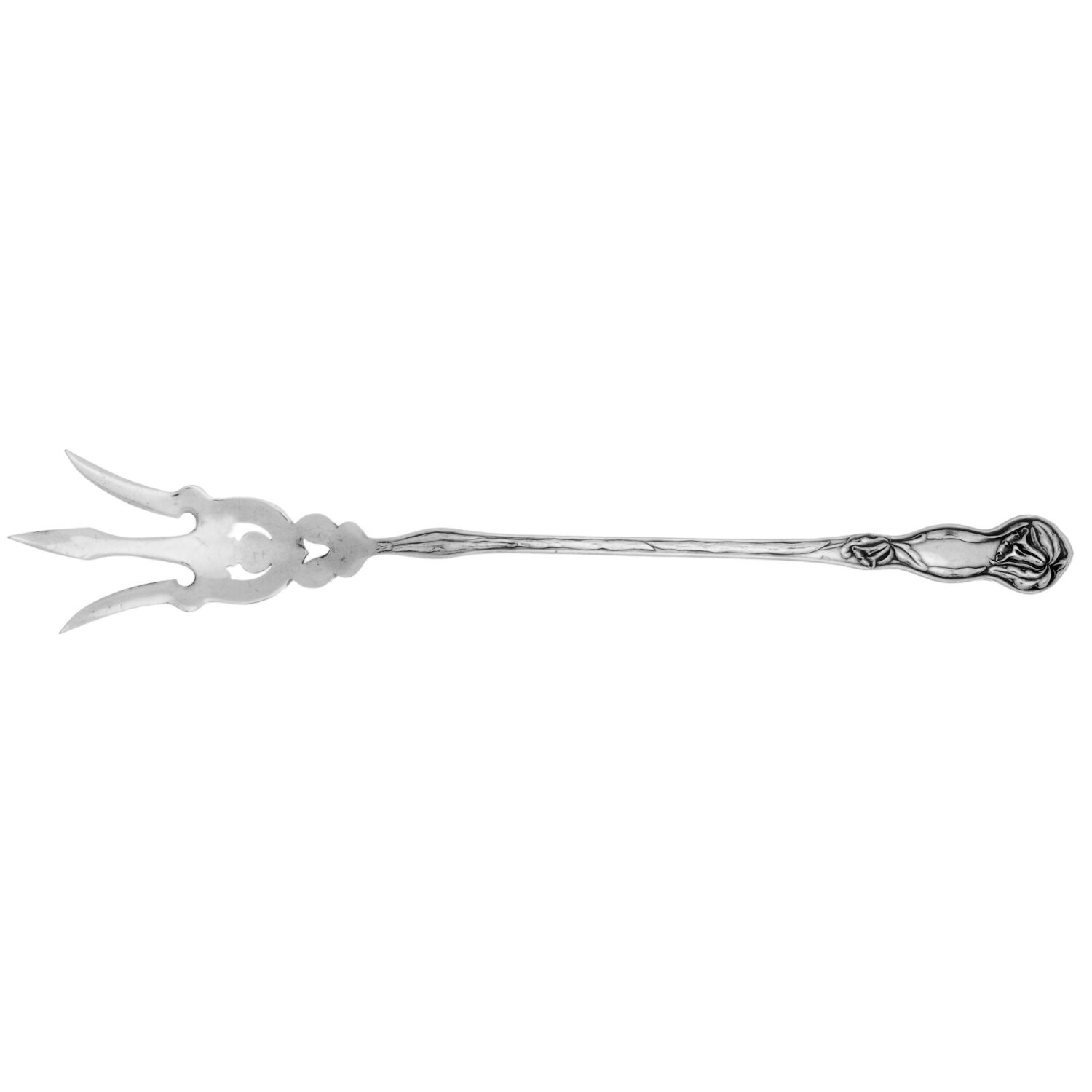 Orchid (Silverplate, 1903) Large Lettuce Serving Fork by Oneida Silver-1