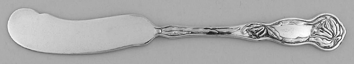 Orchid (Silverplate, 1903) Flat Handle Butter Spreader by Oneida Silver-1