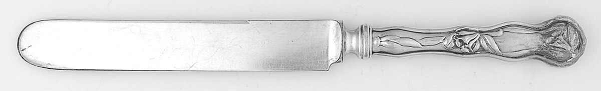 Orchid (Silverplate, 1903) Blunt Hollow Knife with Bolster by Oneida Silver-1