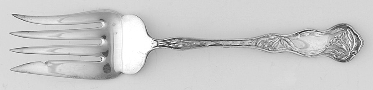 Orchid (Silverplate, 1903) Medium Solid Cold Meat Serving Fork by Oneida Silver-1