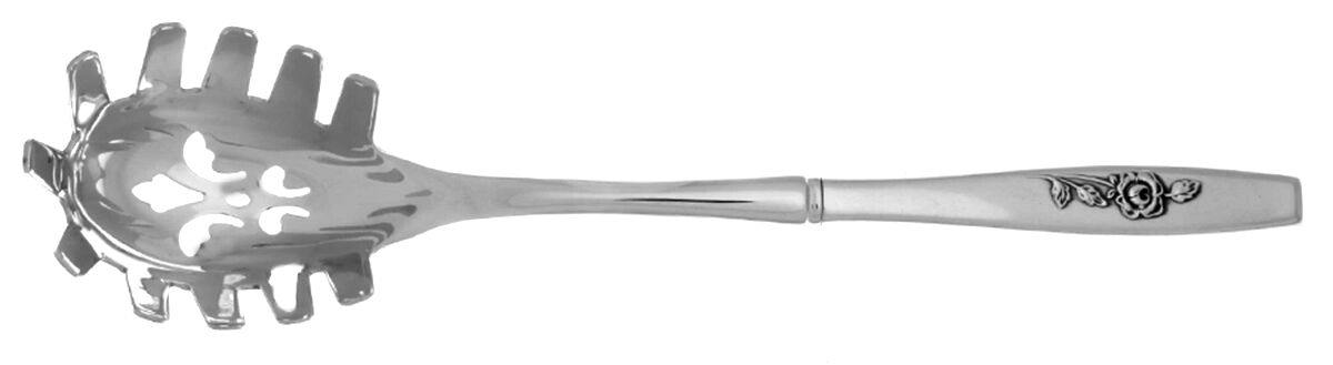 Our Rose (Stainless) Pasta Server with Stainless Bowl HC by Oneida Silver-1