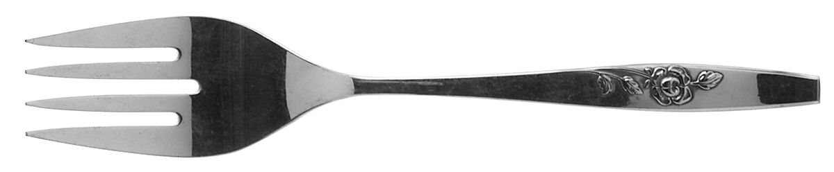 Our Rose (Stainless) Medium Solid Cold Meat Serving Fork by Oneida Silver-1