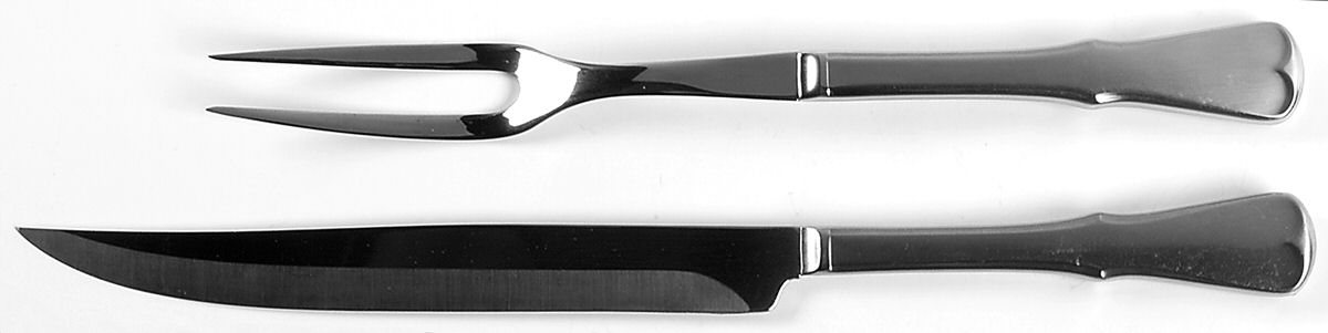 Patrick Henry (Stainless) Large 2-Piece Roast Carving Set w/Stainless Blade by Oneida Silver-1