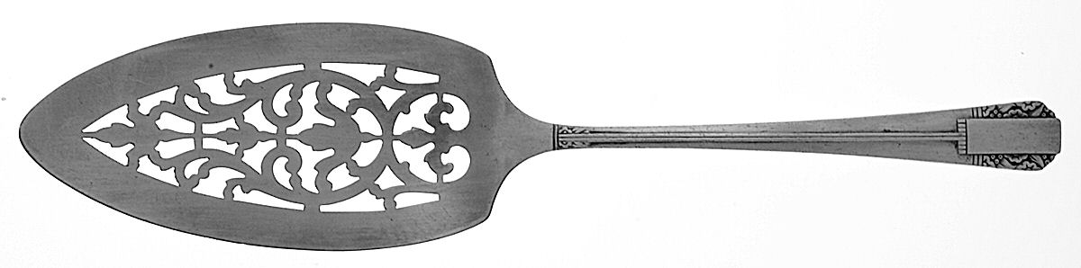 Park Lane (Silverplate, 1936) Solid Pierced Pie Server by Oneida Silver-1