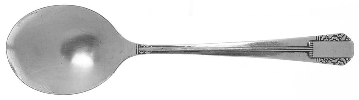 Park Lane (Silverplate, 1936) Round Bowl Soup Spoon (Cream Soup) by Oneida Silver-1