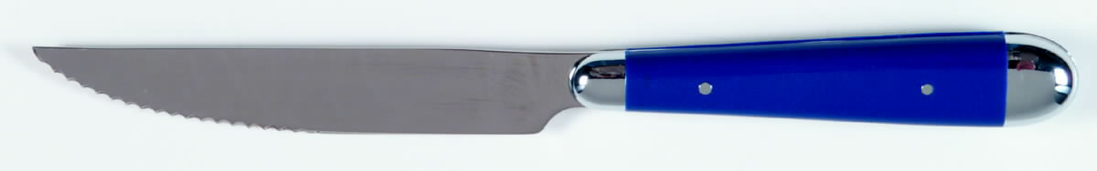 Palette-Cobalt Blue (Stainless) Individual Steak Knife Hollow Handle by Oneida Silver-1
