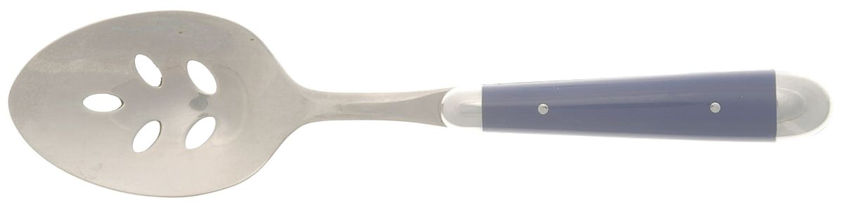 Palette-Cobalt Blue (Stainless) Pierced Tablespoon (Serving Spoon) by Oneida Silver-1