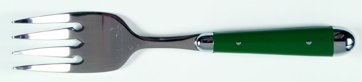Palette-Hunter Green (Stainless) Medium Solid Cold Meat Serving Fork by Oneida Silver-1