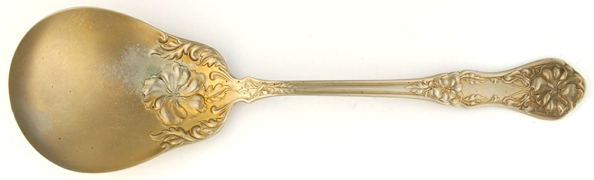 Pansy (Silverplate, 1914) Solid Smooth Casserole Spoon by Oneida Silver-1