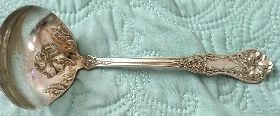 Pansy (Silverplate, 1914) Solid Gravy Ladle by Oneida Silver-1