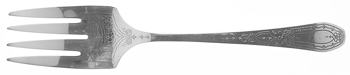 Paul Revere (Silverplate, 1927) Small Solid Cold Meat Serving Fork by Oneida Silver-1