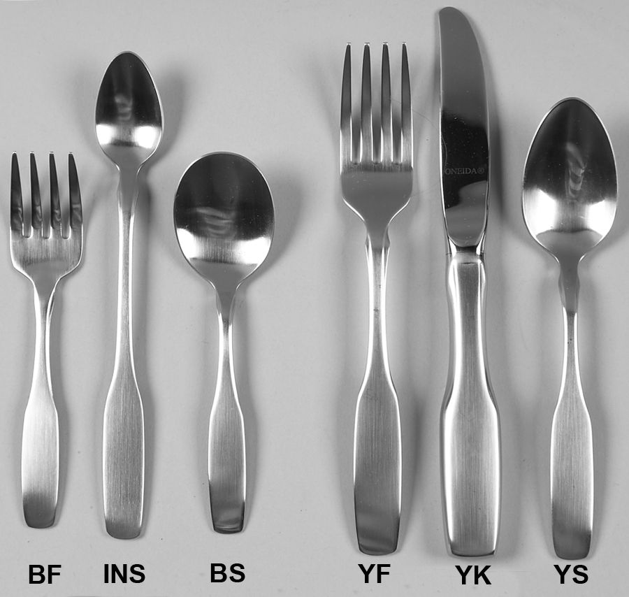 Paul Revere (Stainless) 6 Piece Progress Set (BF,BS,INS,YS,YF,YK) by Oneida Silver-1