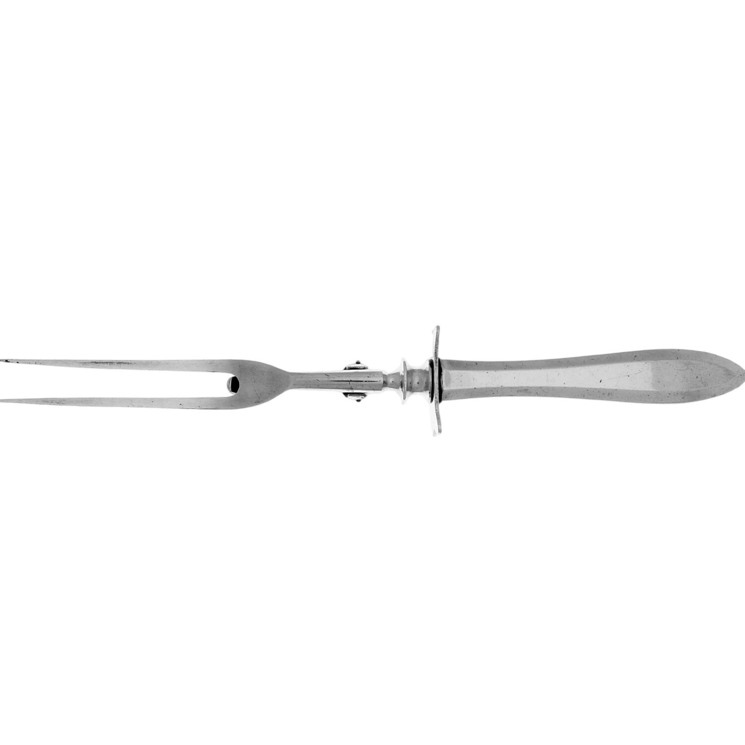 Patrician (Silverplate, 1914) Large Roast Carving Fork, Silverplate Prongs by Oneida Silver-1