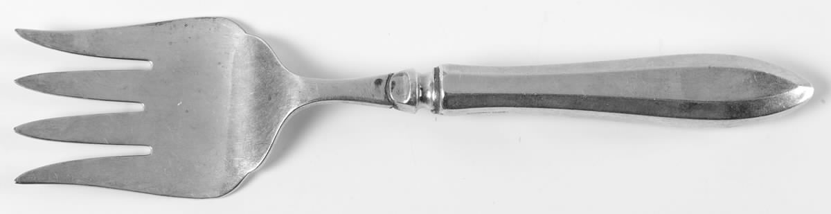 Patrician (Silverplate, 1914) Hollow Handle Fish Serving Fork, Silverplate Tines by Oneida Silver-1