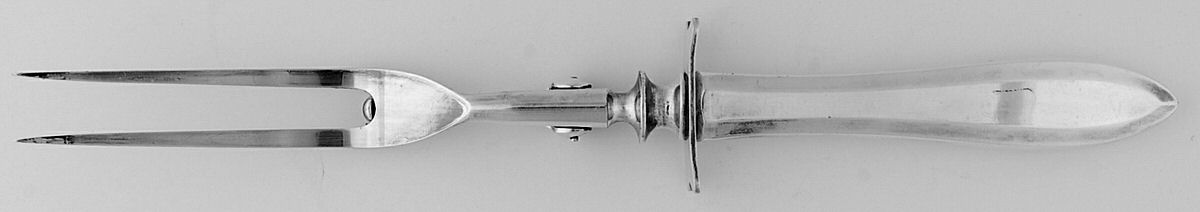 Patrician (Silverplate, 1914) Large Stainless-Prong Roast Carving Fork by Oneida Silver-1