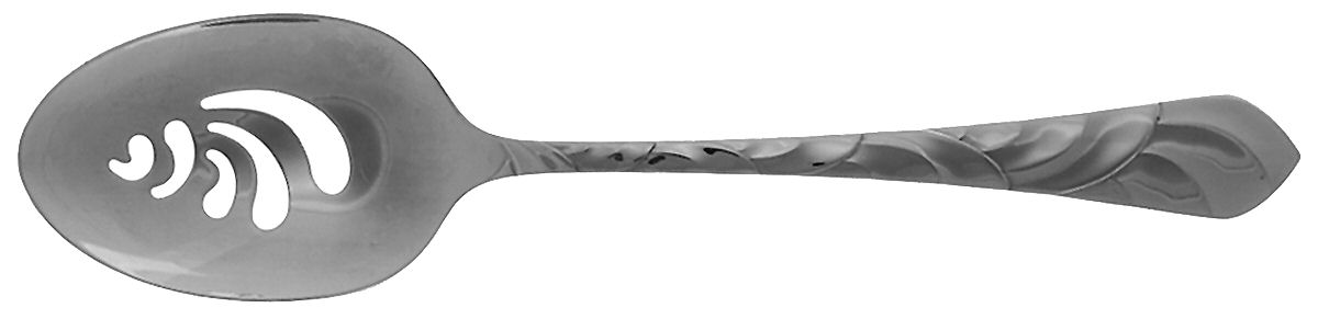Pacific Tide (Stainless) Pierced Tablespoon (Serving Spoon) by Oneida Silver-1