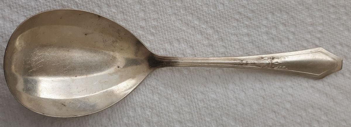 Pearl (Silverplate) Solid Smooth Casserole Spoon by Oneida Silver-1