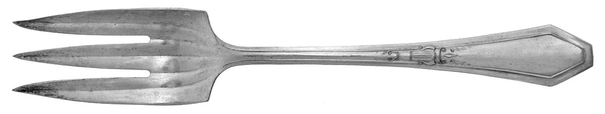 Pearl (Silverplate) Medium Solid Cold Meat Serving Fork by Oneida Silver-1