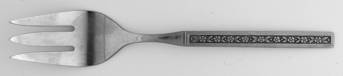 Phoenix-Profile (Stainless) Medium Solid Cold Meat Serving Fork by Oneida Silver-1