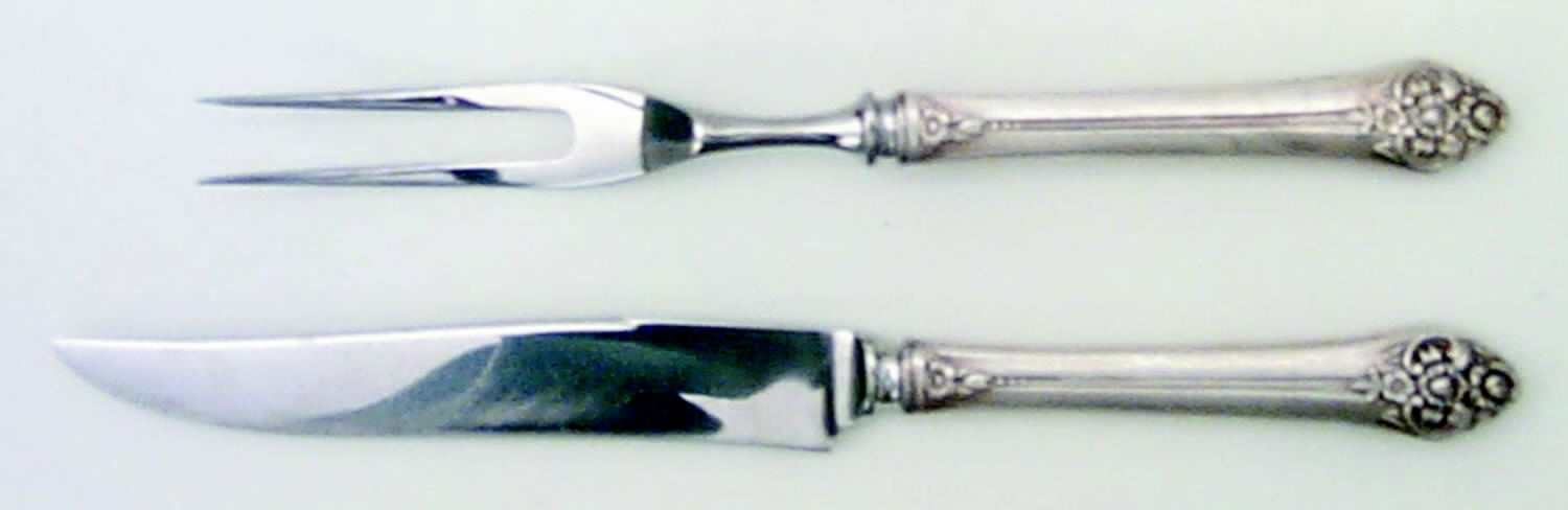 Plantation (Silverplate, 1948) Small Stainless Blade 2-Piece Steak Carving Set by Oneida Silver-1
