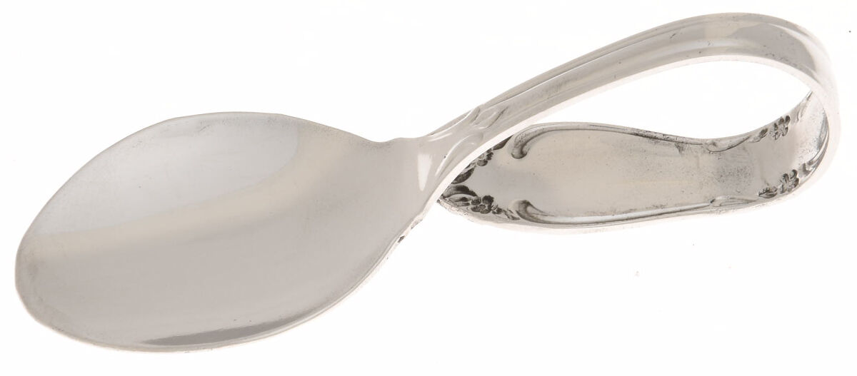 Plantation (Stainless-Custom) Baby Spoon with Curved Handle HC by Oneida Silver-1