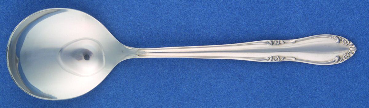 Plantation (Stainless-Custom) Round Bowl Soup Spoon (Gumbo) by Oneida Silver-1