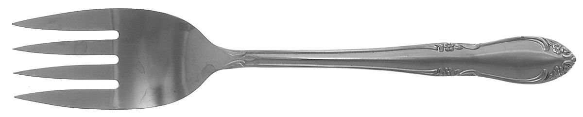Plantation (Stainless-Custom) Small Solid Cold Meat Serving Fork by Oneida Silver-1