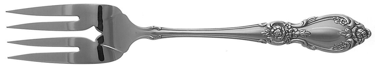 Plantation (Stainless, Community) Medium Solid Cold Meat Serving Fork by Oneida Silver-1