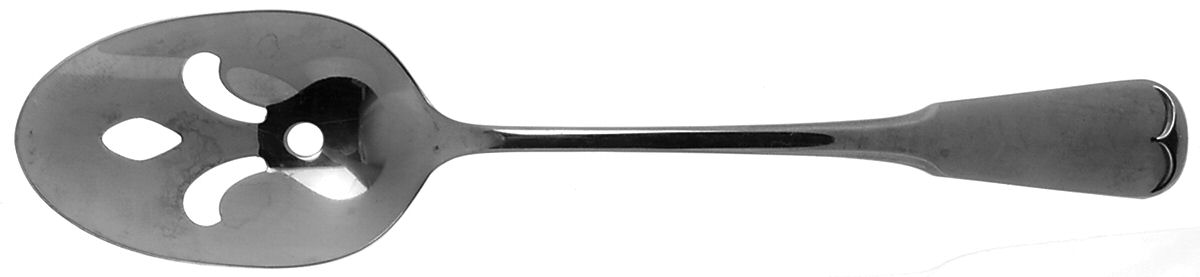 Plymouth Rock (Stainless) Pierced Tablespoon (Serving Spoon) by Oneida Silver-1