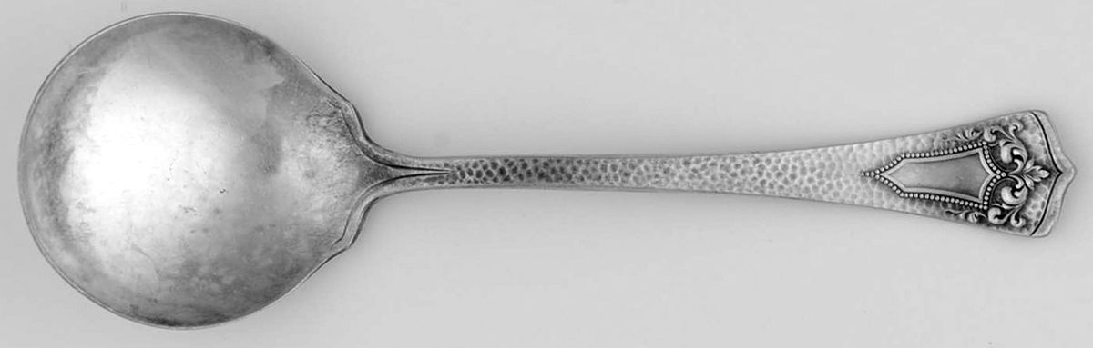 Plymouth (Silverplate, 1917) Round Bowl Soup Spoon (Bouillon) by Oneida Silver-1