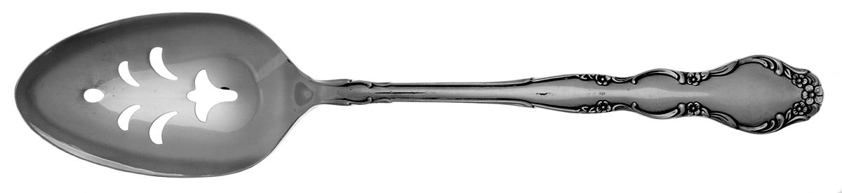 Polonaise (Silverplate, 1961) Pierced Tablespoon (Serving Spoon) by Oneida Silver-1