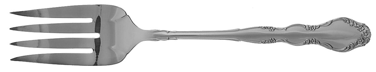 Polonaise (Silverplate, 1961) Medium Solid Cold Meat Serving Fork by Oneida Silver-1