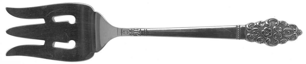 Portobello (Stainless) Medium Solid Cold Meat Serving Fork by Oneida Silver-1