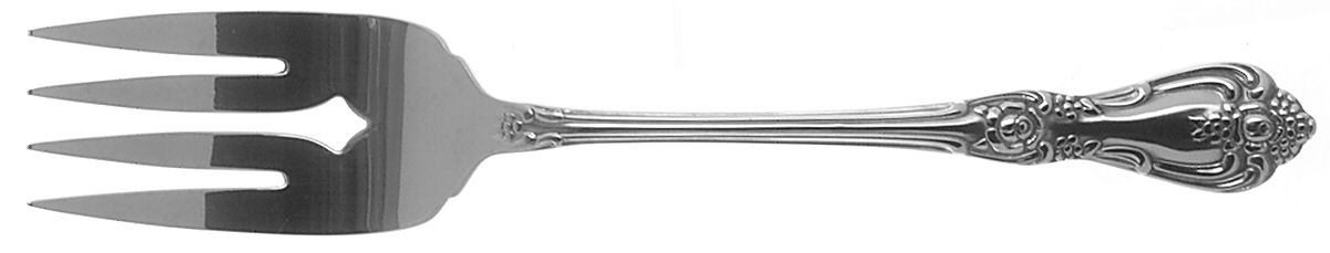 President (Stainless) Medium Solid Cold Meat Serving Fork by Oneida Silver-1
