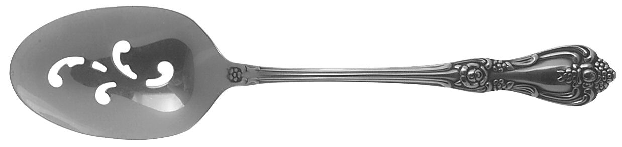 President (Stainless) Pierced Tablespoon (Serving Spoon) by Oneida Silver-1