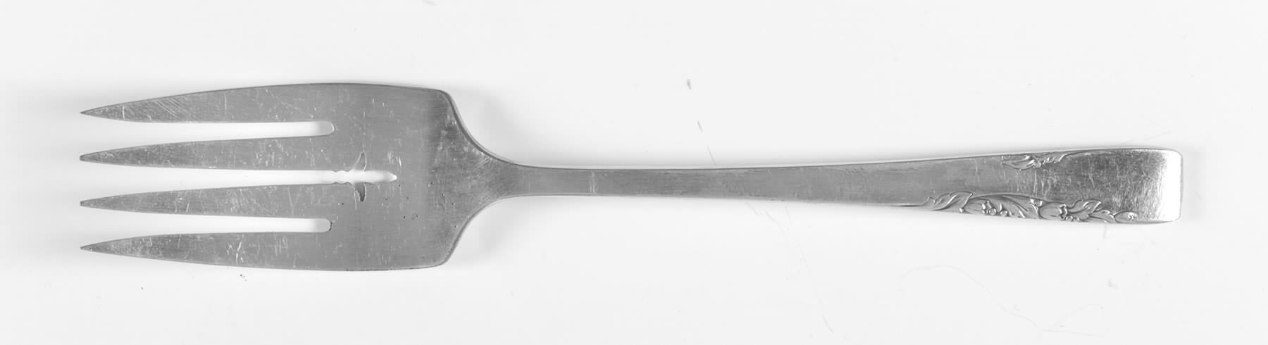 Proposal (Silverplate, 1954) Medium Solid Cold Meat Serving Fork by Oneida Silver-1