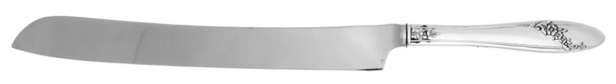 Queen Bess II (Silverplate, 1946) Wedding Cake Knife with Stainless Blade HC by Oneida Silver-1