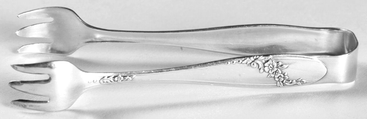 Queen Bess II (Silverplate, 1946) Sugar Tongs by Oneida Silver-1