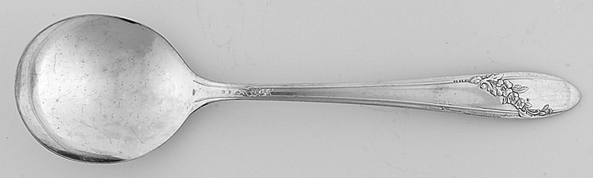 Queen Bess II (Silverplate, 1946) Round Bowl Soup Spoon (Gumbo) by Oneida Silver-1