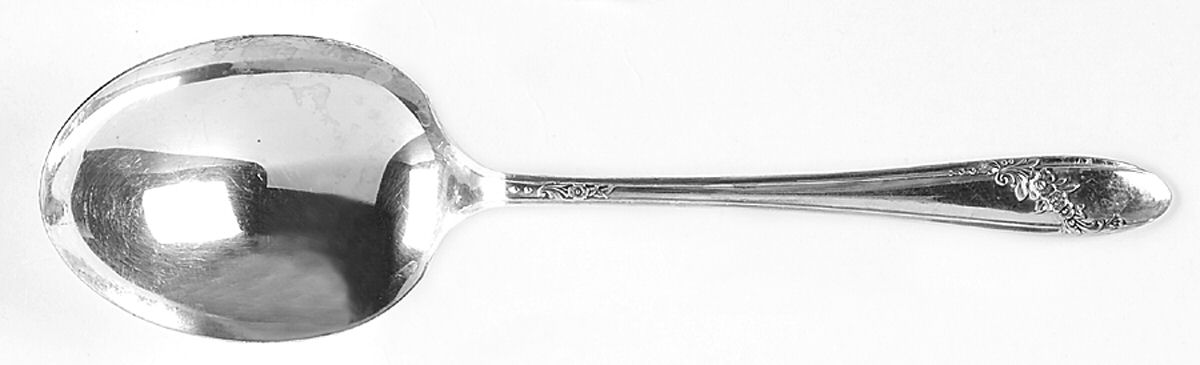 Queen Bess II (Silverplate, 1946) Solid Smooth Casserole Spoon by Oneida Silver-1