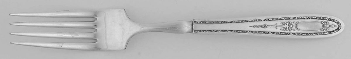Queen Bertha (Silverplate, 1910) Indented Solid Handled Fork by Oneida Silver-1
