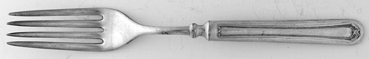 Raleigh (Silverplate) Indented Solid Handled Fork by Oneida Silver-1