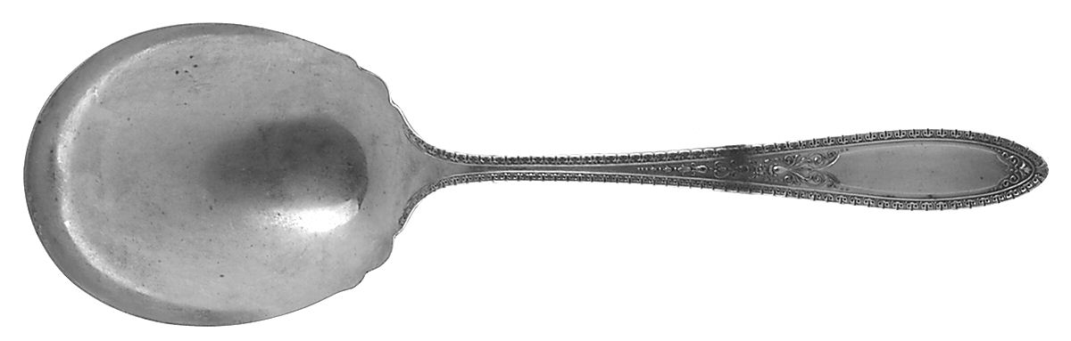 Ramona-Lakewood-Brentwood (Silverplate, 1928) Solid Smooth Casserole Spoon by Oneida Silver-1