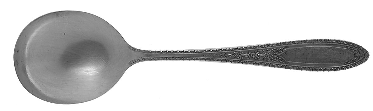 Ramona-Lakewood-Brentwood (Silverplate, 1928) Round Bowl Soup Spoon (Gumbo) by Oneida Silver-1