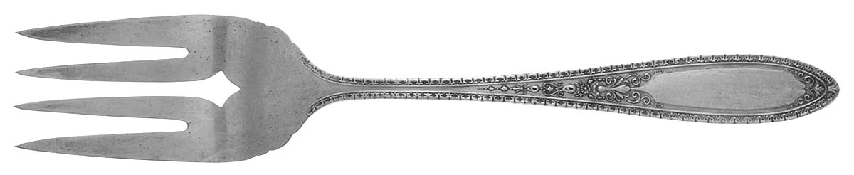 Ramona-Lakewood-Brentwood (Silverplate, 1928) Medium Solid Cold Meat Serving Fork by Oneida Silver-1