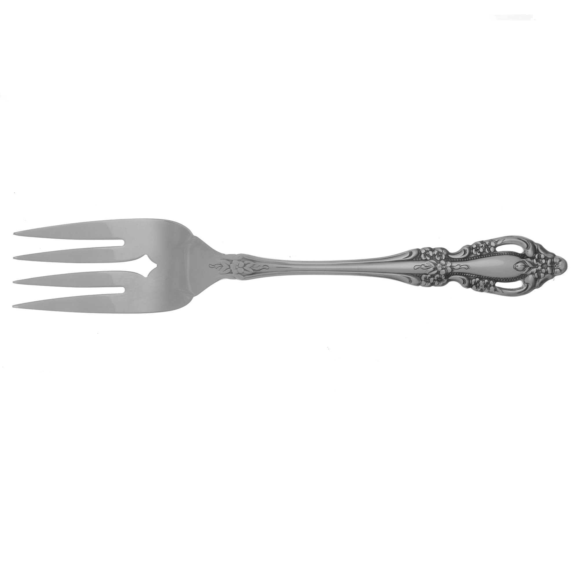 Raphael (Stainless) Medium Solid Cold Meat Serving Fork by Oneida Silver-1