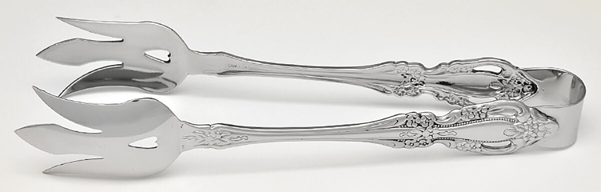 Raphael (Stainless) Solid Lettuce Tongs by Oneida Silver-1