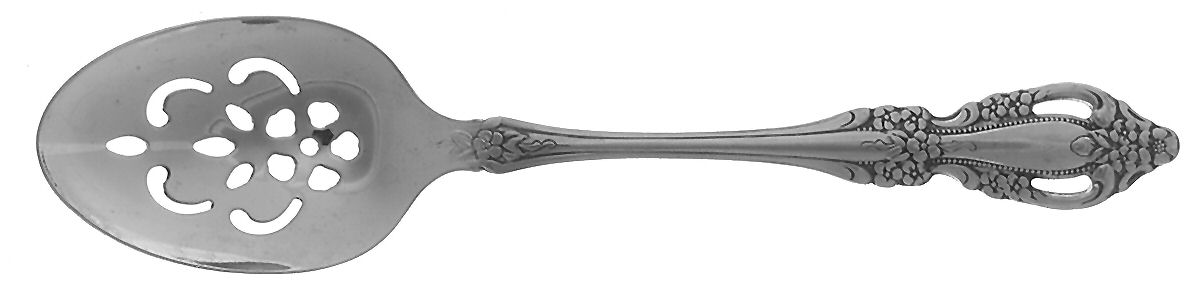 Raphael (Stainless) Pierced Tablespoon (Serving Spoon) by Oneida Silver-1