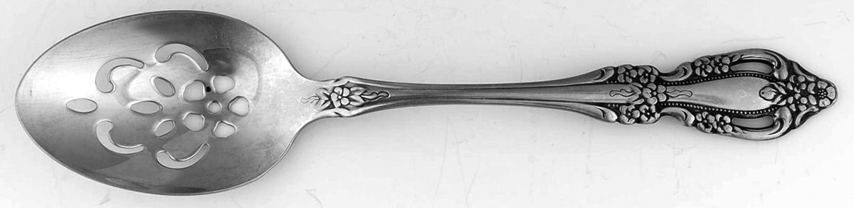 Raphael (Stainless) Pierced Tablespoon (Serving Spoon) by Oneida Silver-1