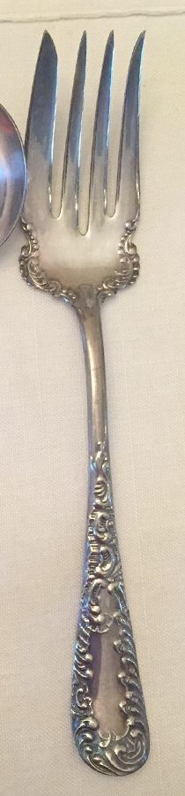 Raymond (Silverplate, 1898) Medium Solid Cold Meat Serving Fork by Oneida Silver-1